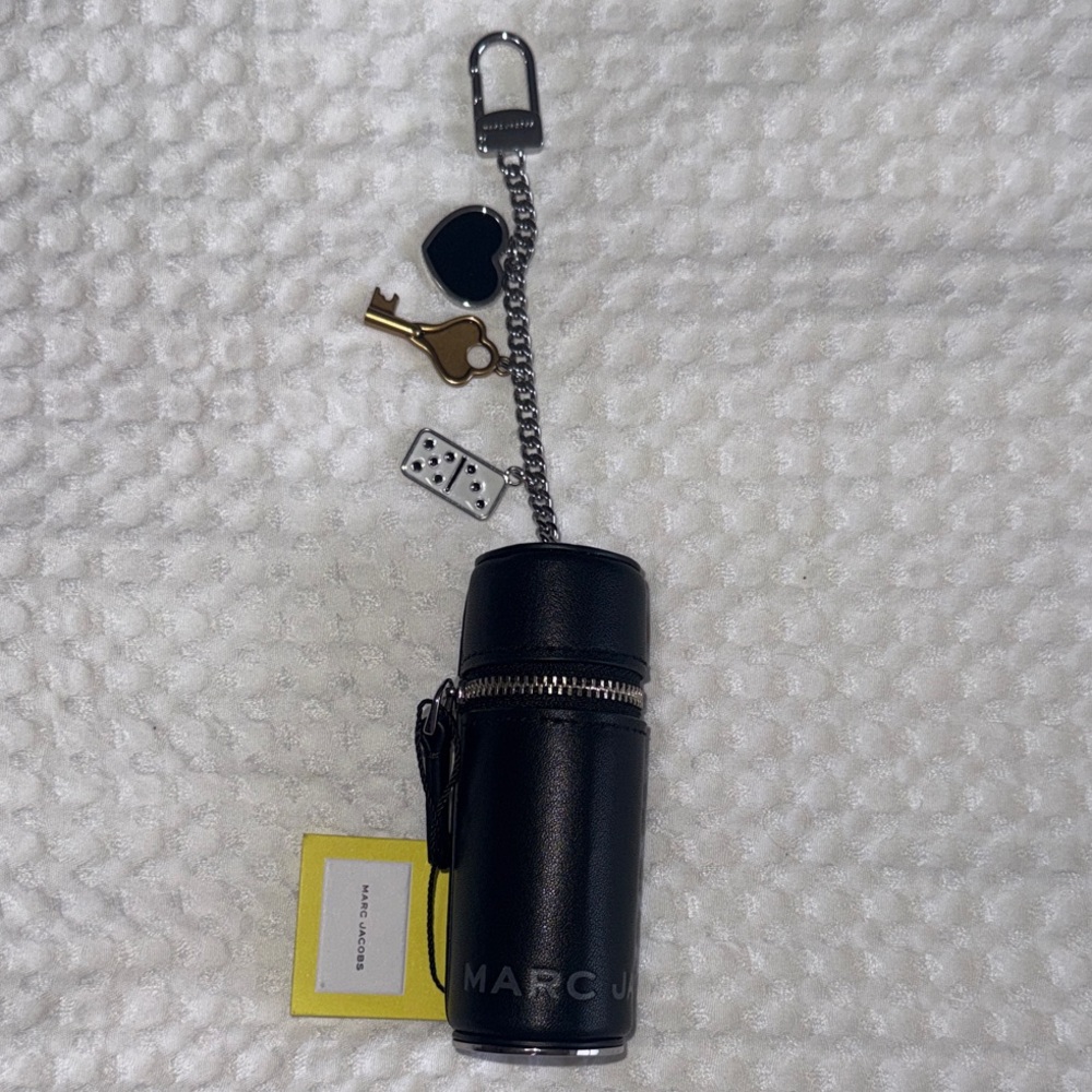 Marc Jacobs Lipstick Traveler Keychain Holder with Charms